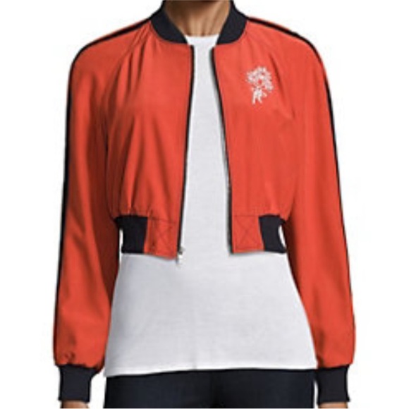 GUC. Cinq à Sept Silk Bomber Jacket – Size M  Original Price: $495 - rare item - Picture 3 of 3